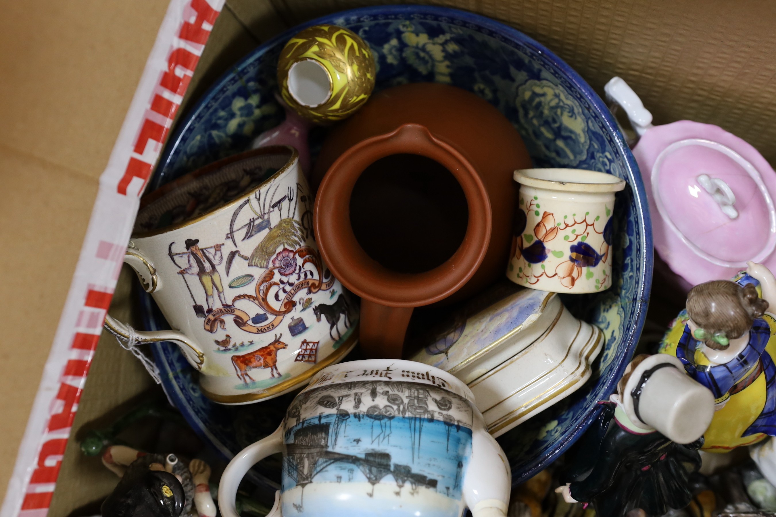 A quantity of various English and other European ceramics including Mintons, Copeland, Crown Derby, Davenport, Spode etc.